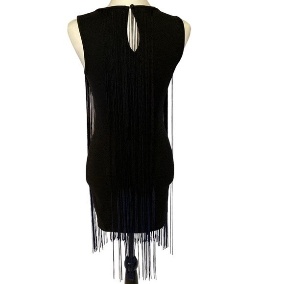 On Twelfth full fringed black mini dress.  Fabulous, fun and sexy - Picture 2 of 6